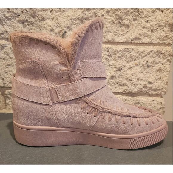 Blondo Women's Anna Boot, Stitch, Buckle, Pink Snow, Winter, Fur lined New Sz 8 - Picture 7 of 11